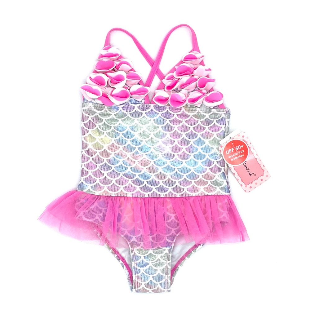 NWT Floatimini Ombré Mermaid One Piece Swimsuit in Pink 4 - Picture 2 of 10